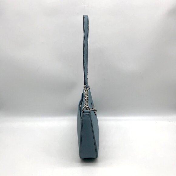Calvin Klein Light Blue Saffiano Leather Demi Shoulder Bag - Picture 4 of 11